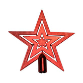 Hectarul - Varf de brad stea de Craciun rosie 20 cm MagicHome